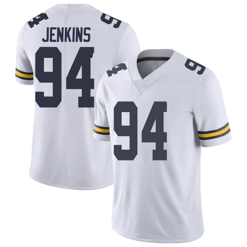 Kris Jenkins Michigan Wolverines Men's NCAA #94 White Limited Brand Jordan College Stitched Football Jersey VLU8554ED